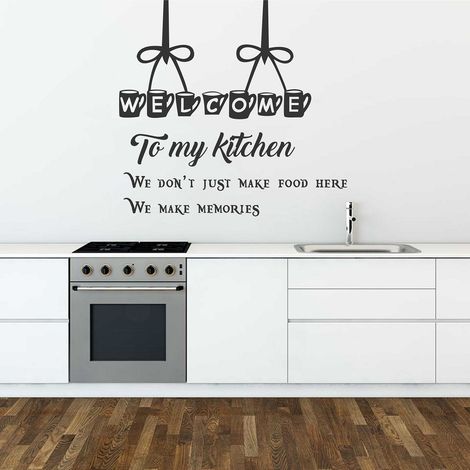 Wollzo 60 cm Welcome To My Kitchen Removable Sticker