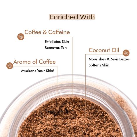 mCaffeine Exfoliating Coffee Body Scrub for Tan Removal - Vegan