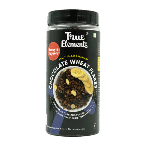 True Elements Chcocolate Wheat Flakes 