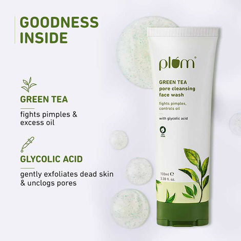 Plum Green Tea Pore Cleansing Face Wash Acne Face Wash Oily Skin| Bright Clear Skin Soap-Free|