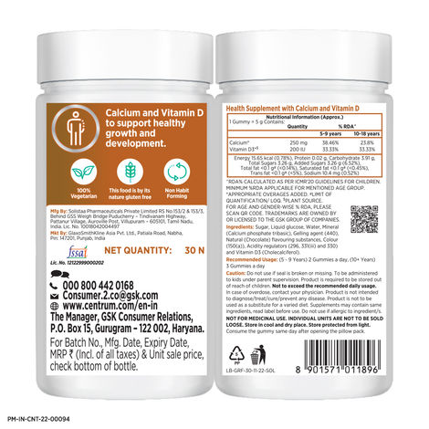 Centrum Kids Growth Fuel Gummies with Calcium and Vitamin D