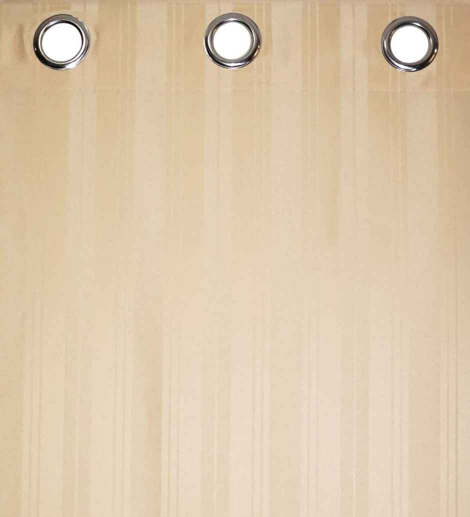 Lushomes Shower Curtain - Gold | Striped | Polyester | 10 Metal Eyelets | 6 x 6.5 ft