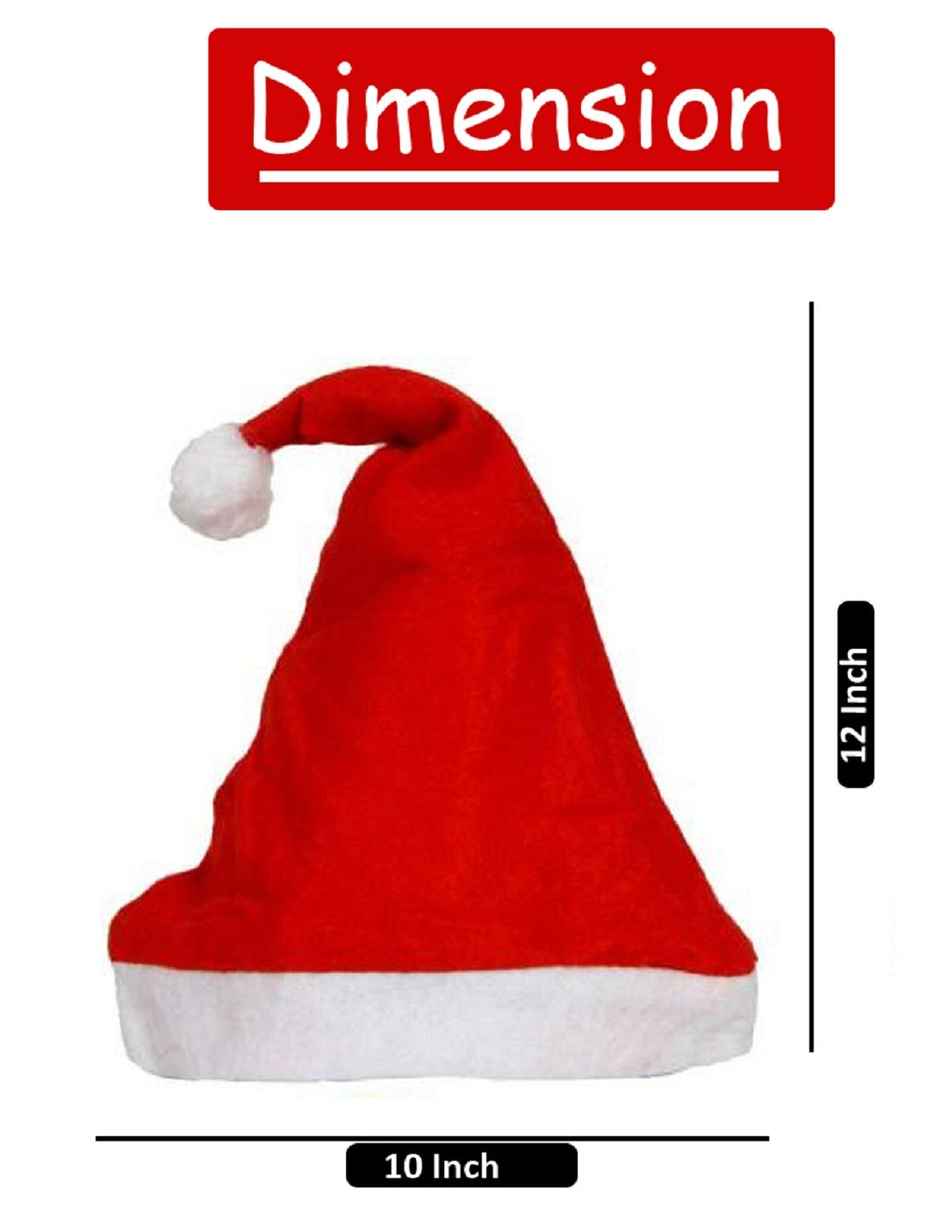 Red and White Merry Christmas Hats, Santa Claus Caps for kids and Adults | Ecraftindia