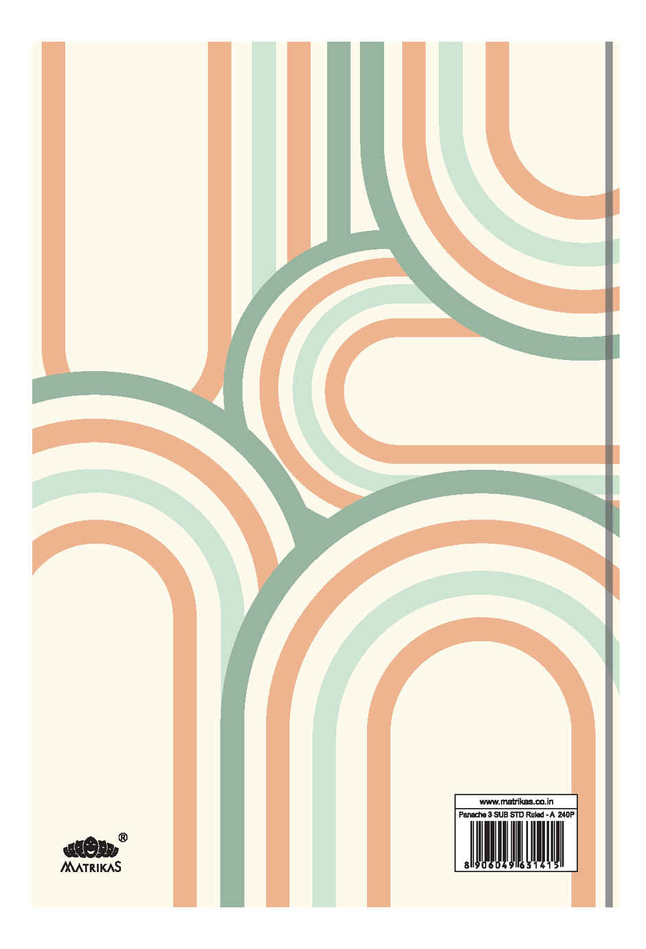 Matrikas Panache 3 Subject Notebook| Ruled|Hardbound | B5 Size | 240 Pages