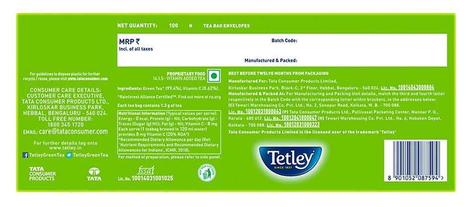 Tetley Classic Green Tea