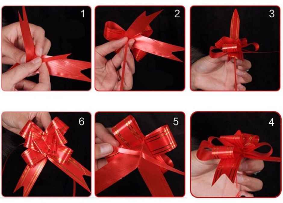 ABK Gift Bow Ribbon | 18 mm | Multicolour | 10 Pcs Pack | Assorted Design