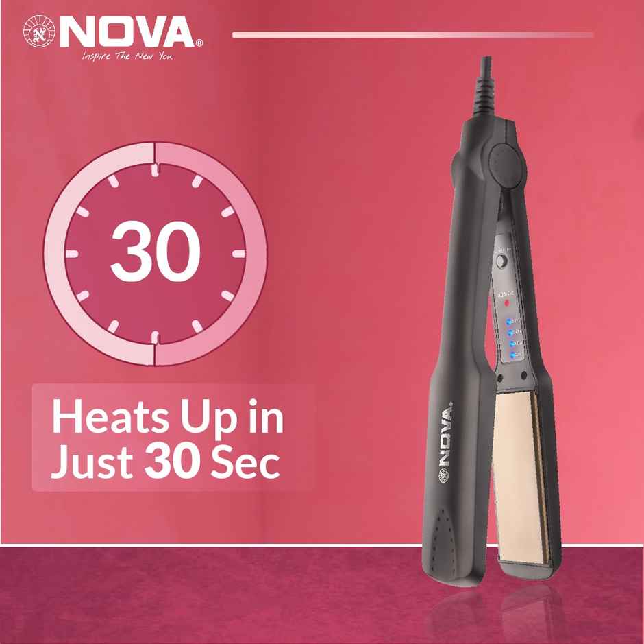 Nova Temperature Control Professional Nhs 860 Hair Straightener (Black)