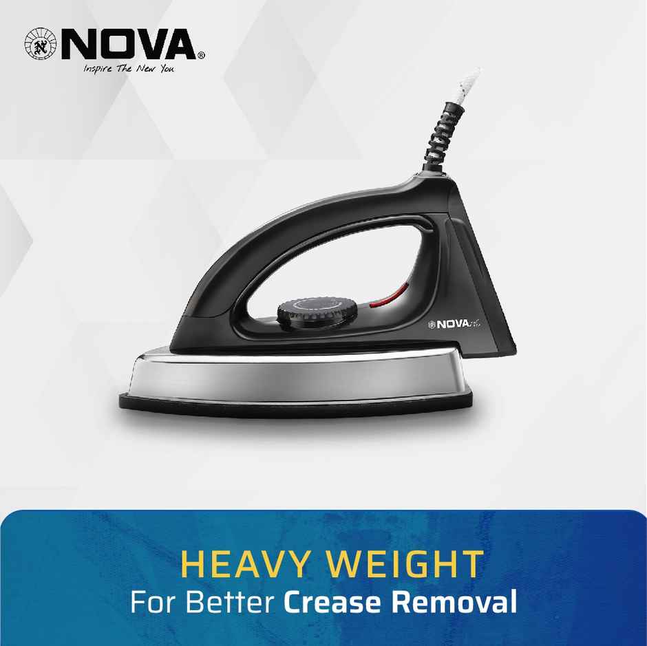 Nova Plus Ni 100 Heavy Weight 1100 W Dry Iron (Black)