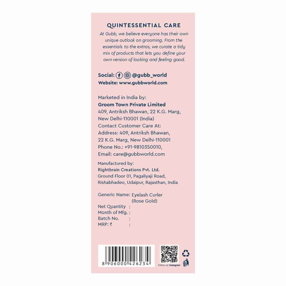 GUBB Eyelash Curler Rose Gold