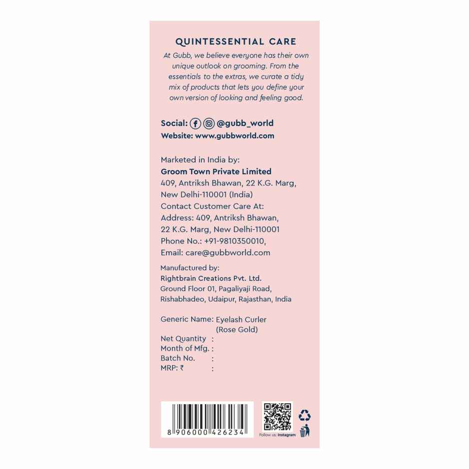 Gubb Eyelash Curler Rose Gold