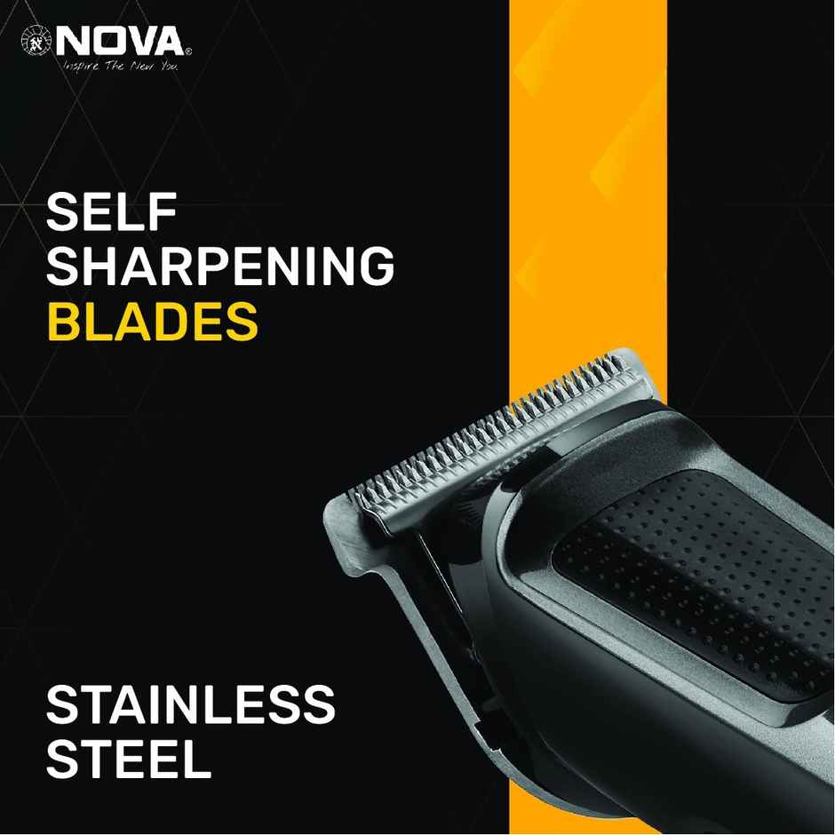 Nova Nht 1074 Usb Trimmer 30 Min Runtime 4 Length Settings (Grey and Silver)