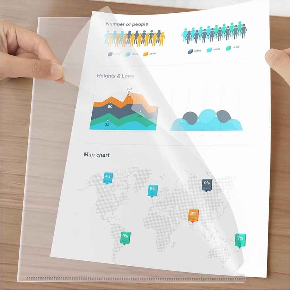 Worldone A/4 Worldone clear L folder, Pack of 10