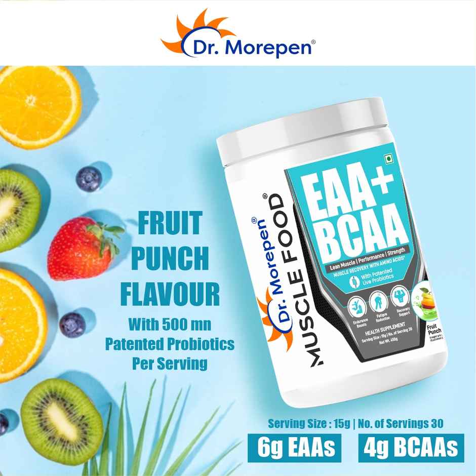 Dr. Morepen EAA + BCAA Helps Muscles Recovery | Fruit Punch