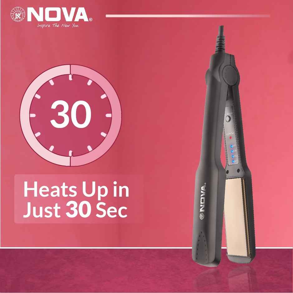 Nova Temperature Control Professional Nhs 860 Hair Straightener (Black)