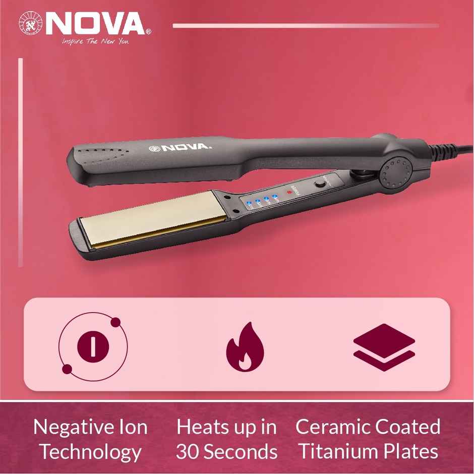Nova Temperature Control Professional Nhs 860 Hair Straightener (Black)