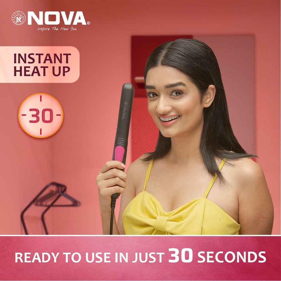 Nova Pro Shine Nhs 840 Hair Straightener (Pink)