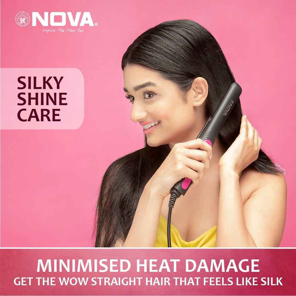 Nova Pro Shine Nhs 840 Hair Straightener (Pink)