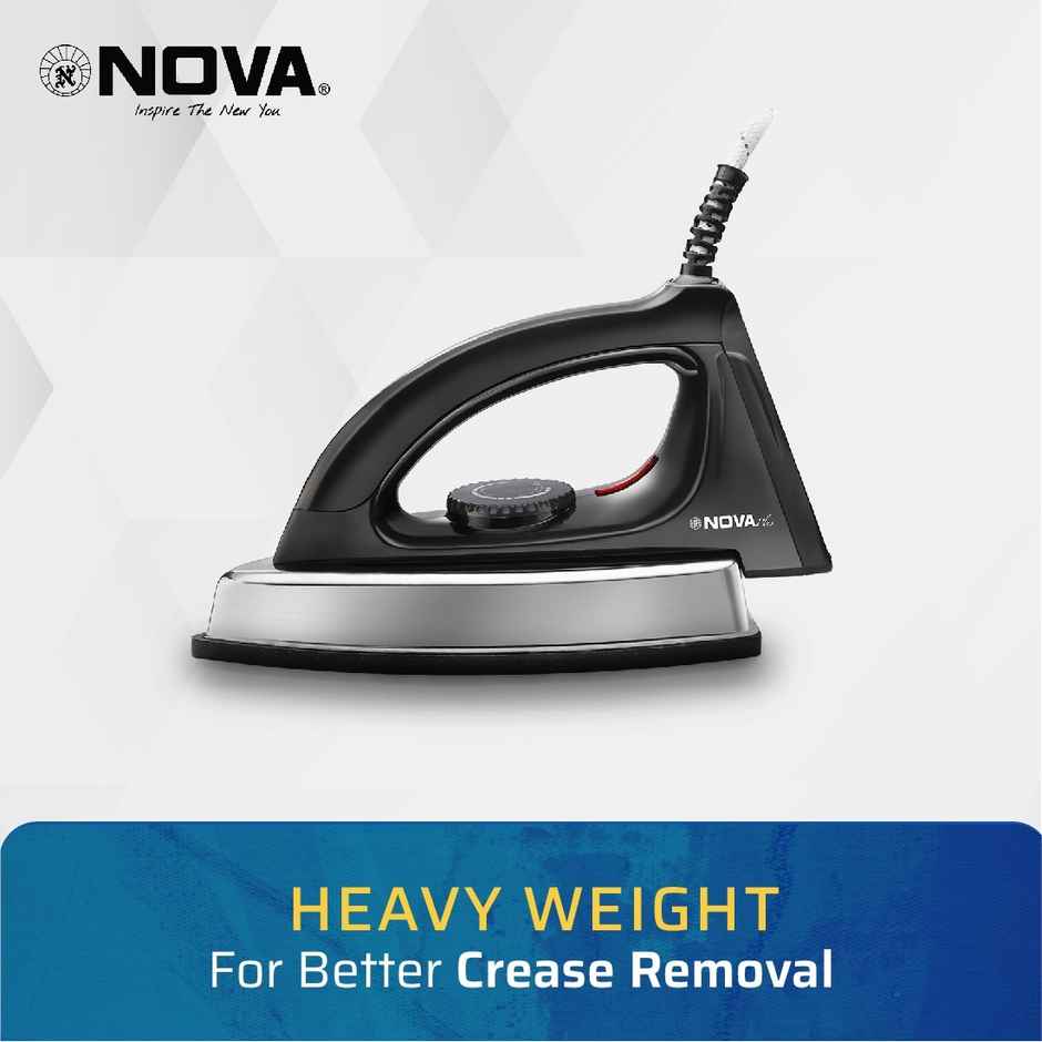 Nova Plus Ni 100 Heavy Weight 1100 W Dry Iron (Black)