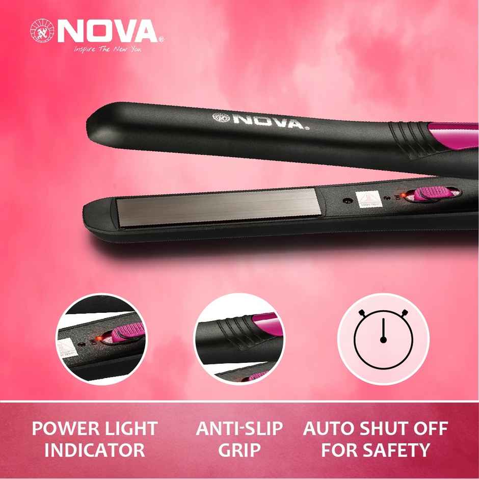 Nova Pro Shine Nhs 840 Hair Straightener (Pink)