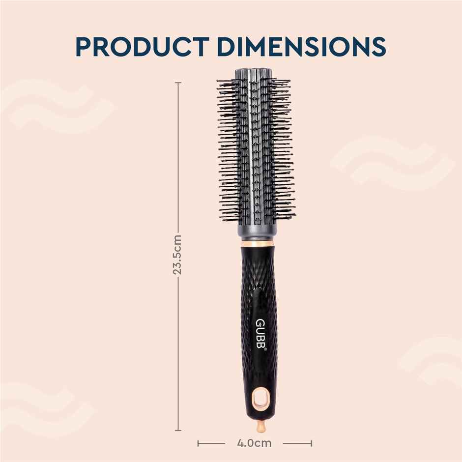 GUBB Elite Round Brush With Pin (Black)
