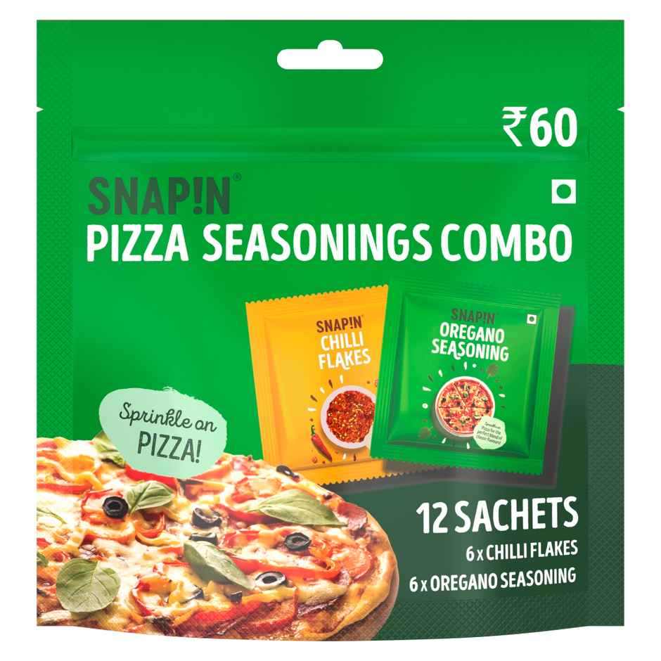 Snapin Pizza Seasoning Combo (Chilli Flakes + Oregano Seasoning ) Sachet Pouch