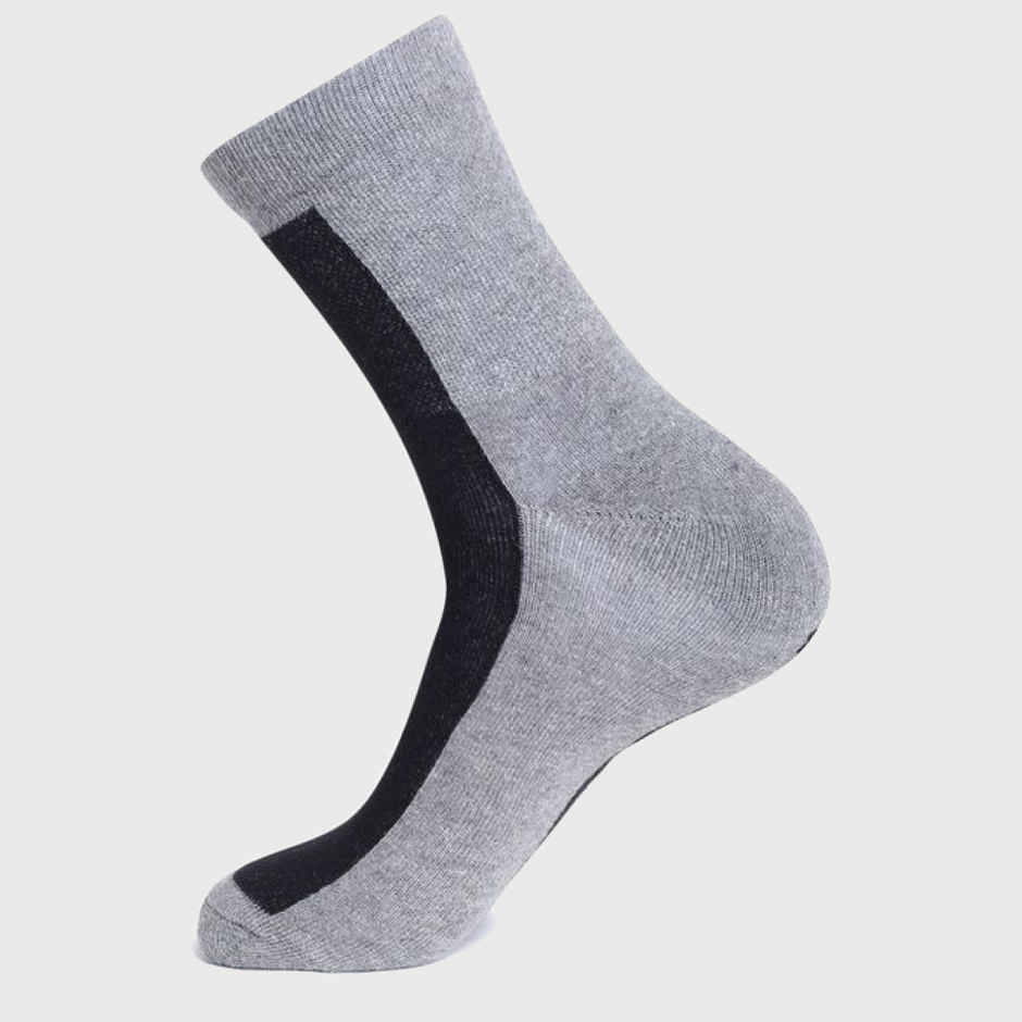 Adidas Men's Heel and Toe Cushion High Ankle Coll | One Size | Navy and Grey Melange