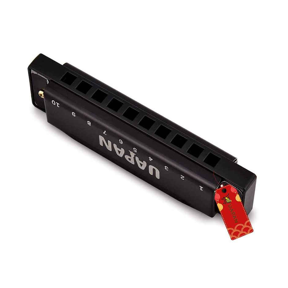 Uapan Mouth Organ Harmonica 10 Hole 20 Tones With Case
