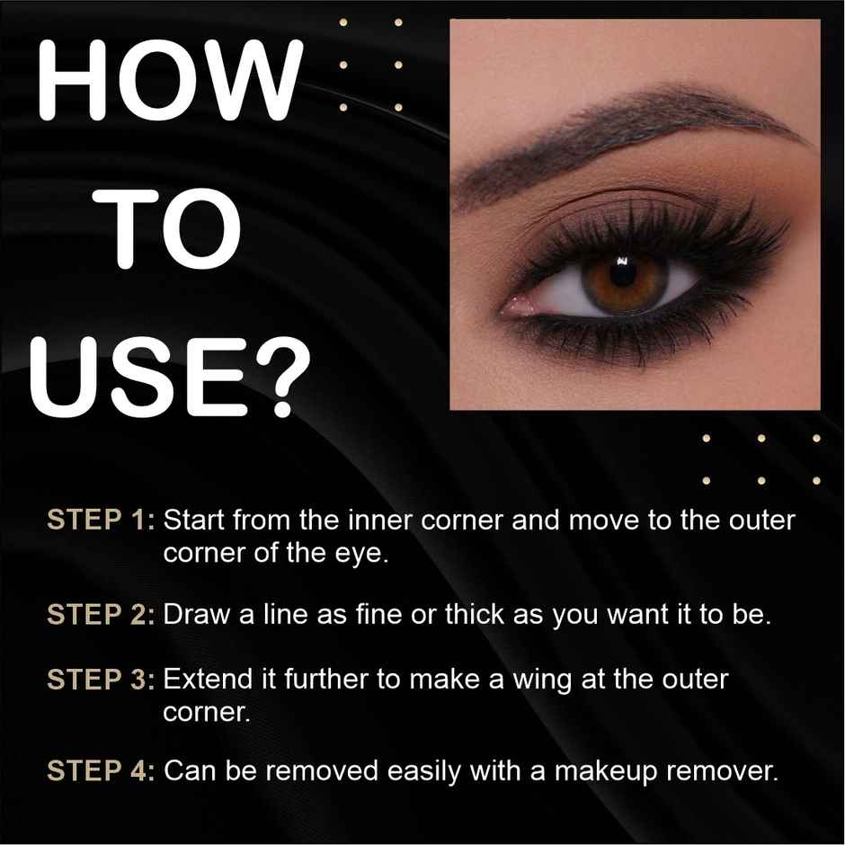 Mattlook Gel Kajal & Cake Eye Liner For 24 Hours Stay | Extreme Black Color | Water Proof