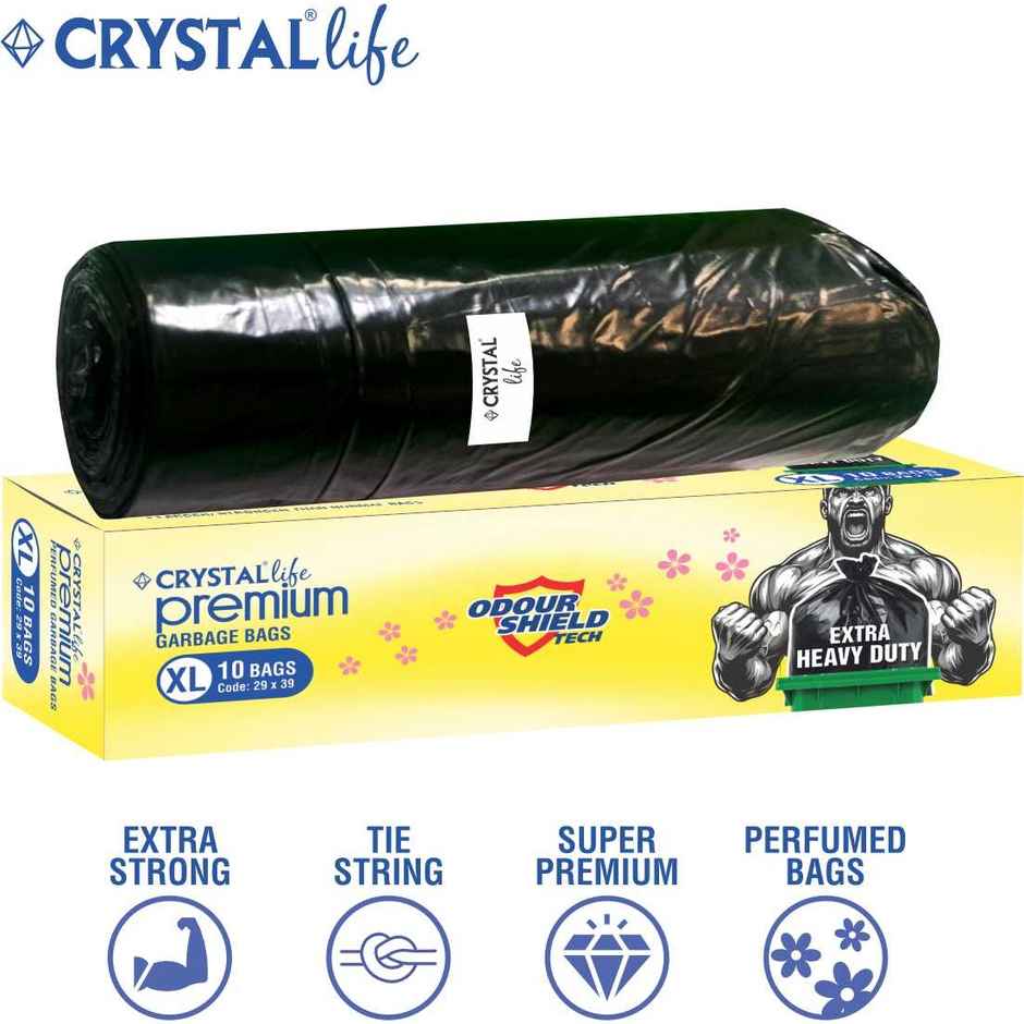 Crystal Life Premium Garbage Bag XL Black