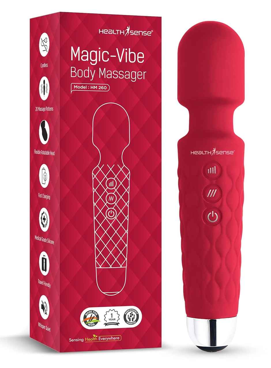Healthsense Cordless Full Body Massager , 8 Speeds, 20 Modes & 1 Year Warranty - Magic-Vibe Hm 260
