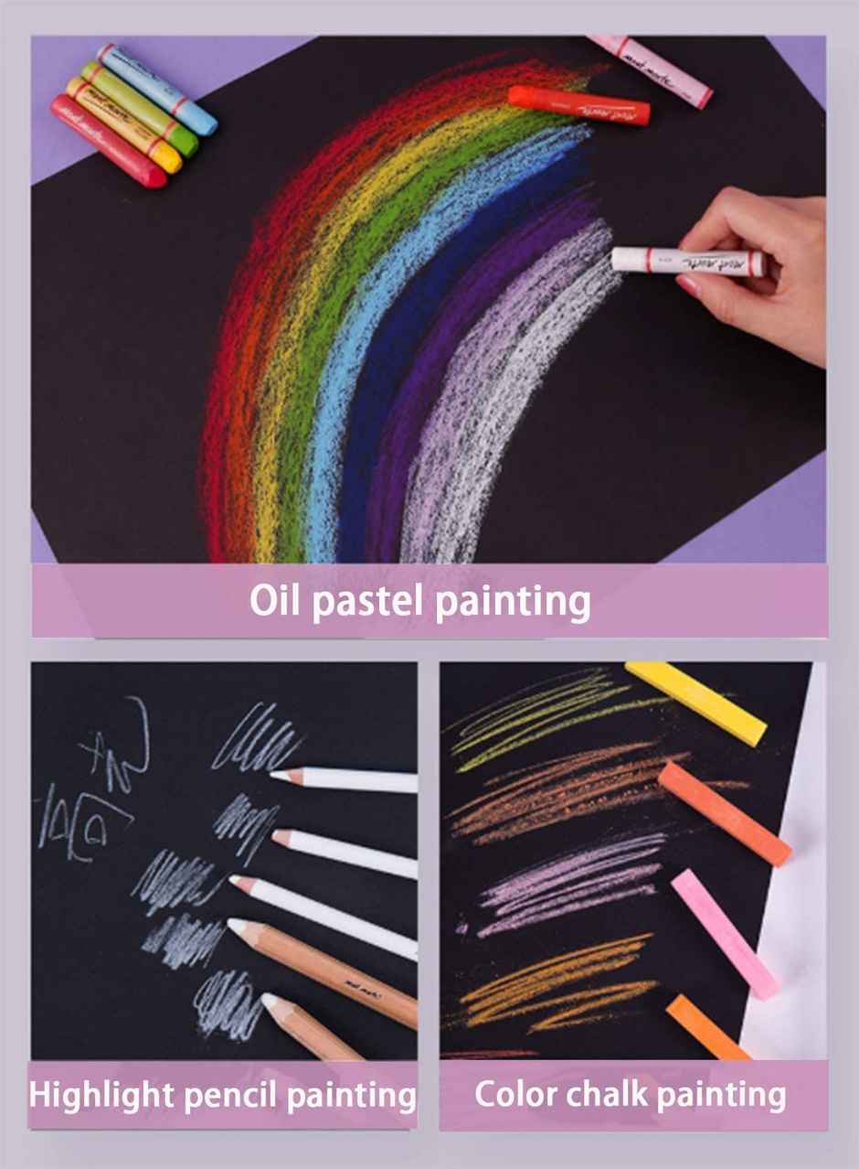 Drawguud Black Paper 200Gsm A4 8.3X11.7 In Pack Of 20