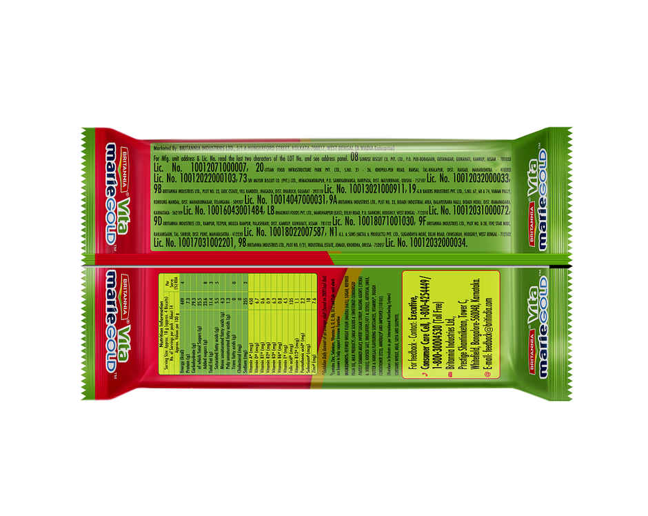 Britannia Vita Butter Marie Gold Biscuits | Trans Fat-free