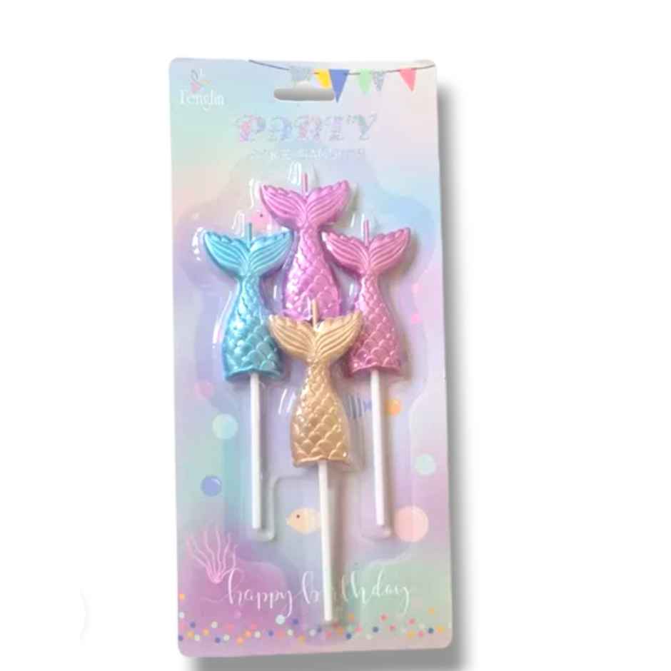 Mermaid Birthday Candle | Chrome