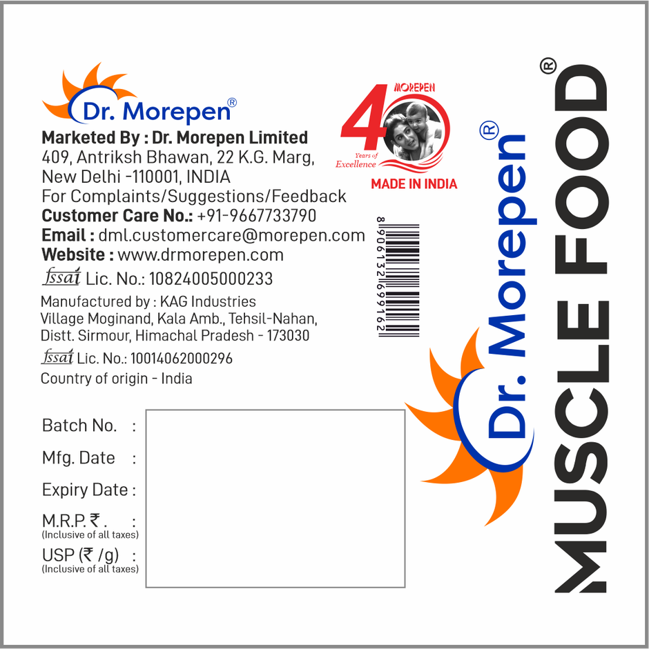 Dr. Morepen Micronised Creatine Monohydrate Pure Creatine | Unflavored