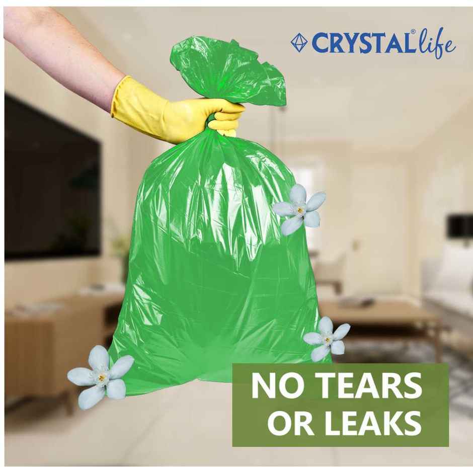 Crystal Life Premium Garbage Bag Small Green