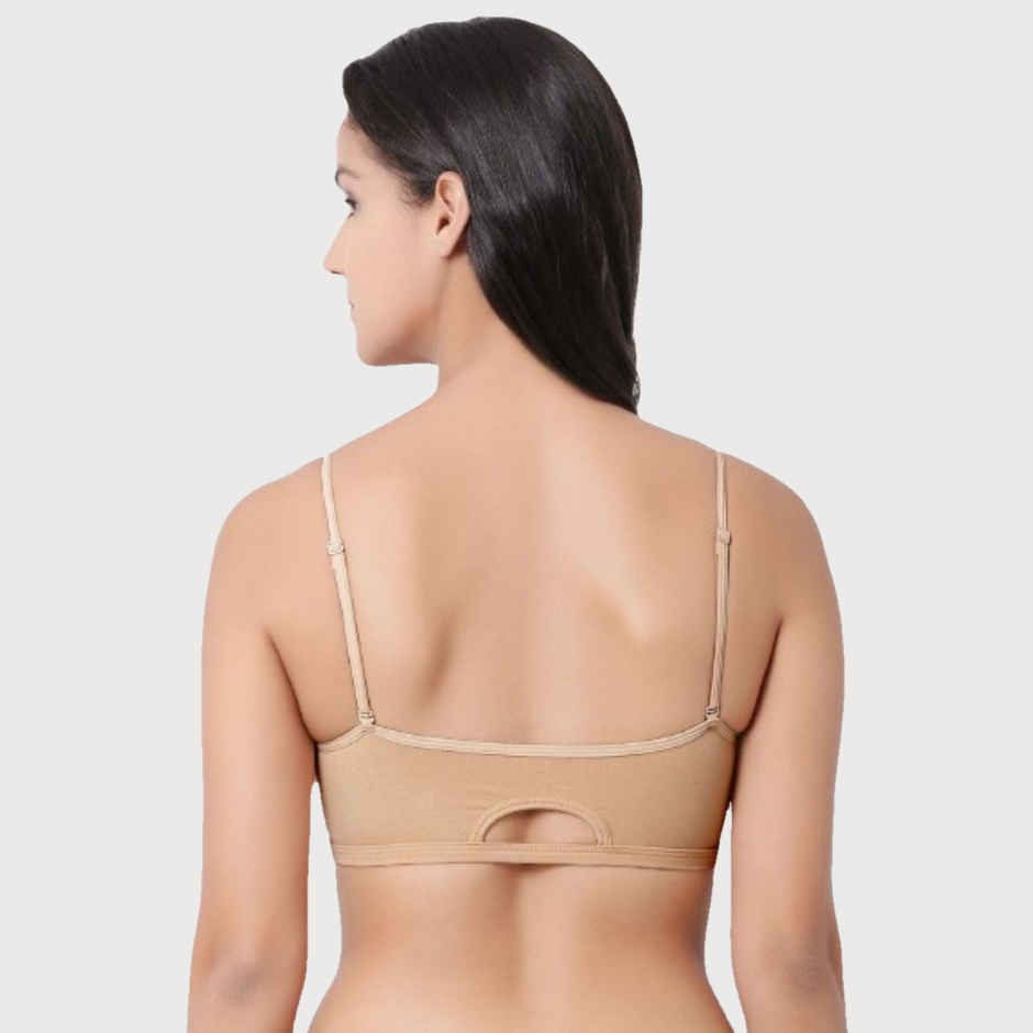 Enamor Women's A022 Full Coverage Comfort Cami Cotton Bra | Non Padded | Wirefree | Skin - L