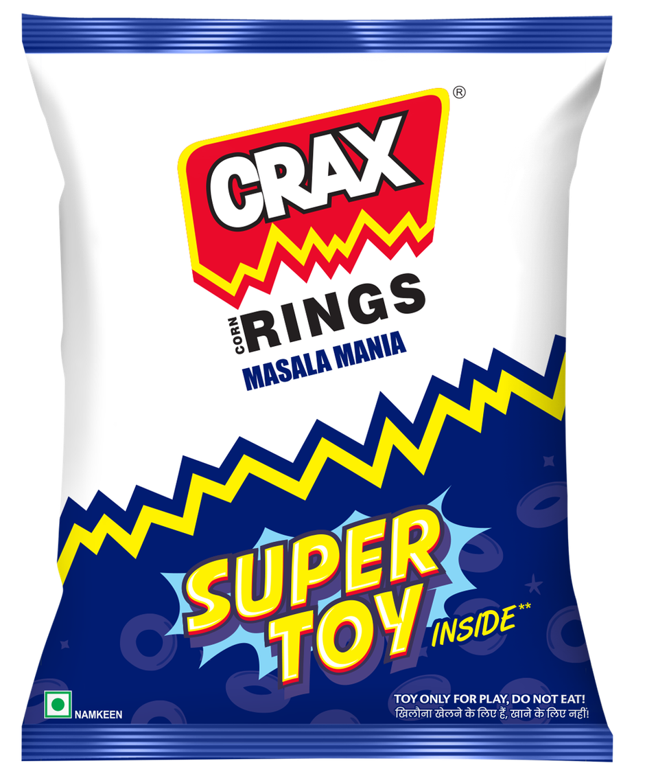 Crax Corn Rings Masala Mania Puff Snacks With Super Toys