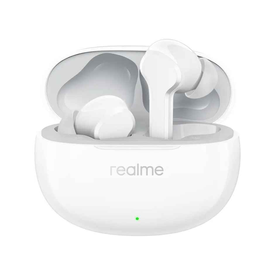 Realme Buds T110 With Ai Enc For Calls Fast Charging Bluetooth In Ear Earbuds ( White )