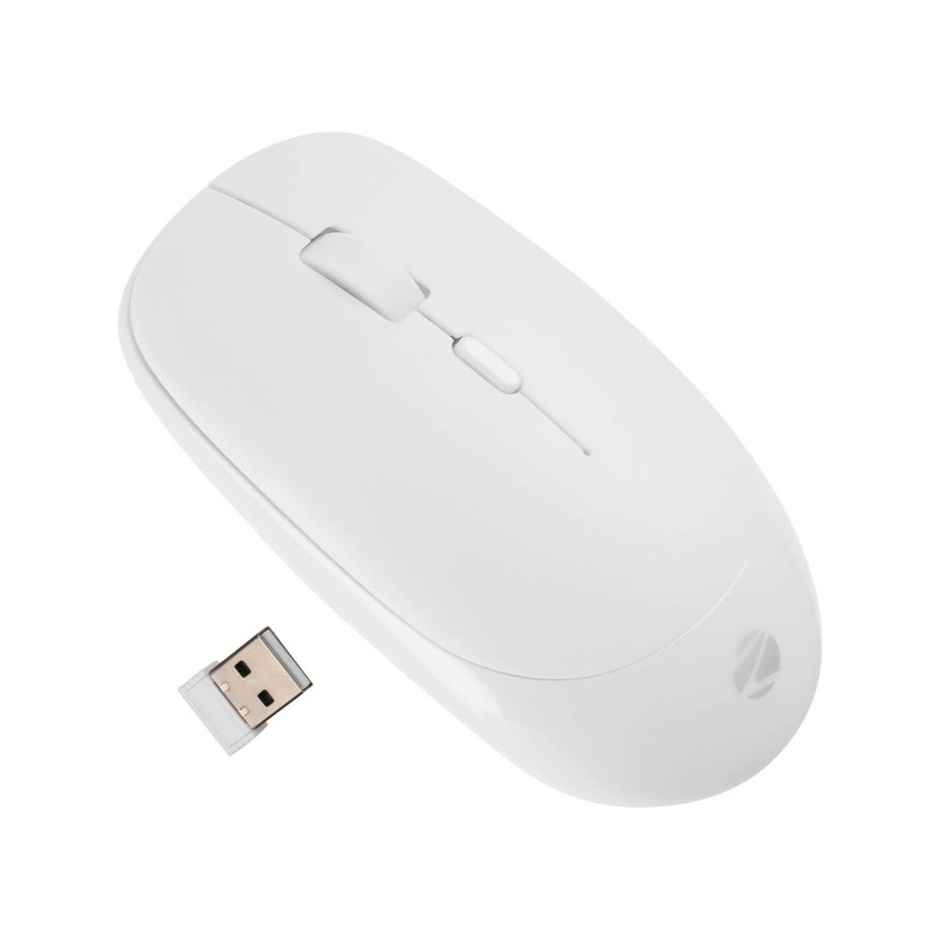 Zebronics Leopard Wireless Mouse, 2.4GHz, 1600 DPI, Silent Click, Mac, Laptop, Computer | White