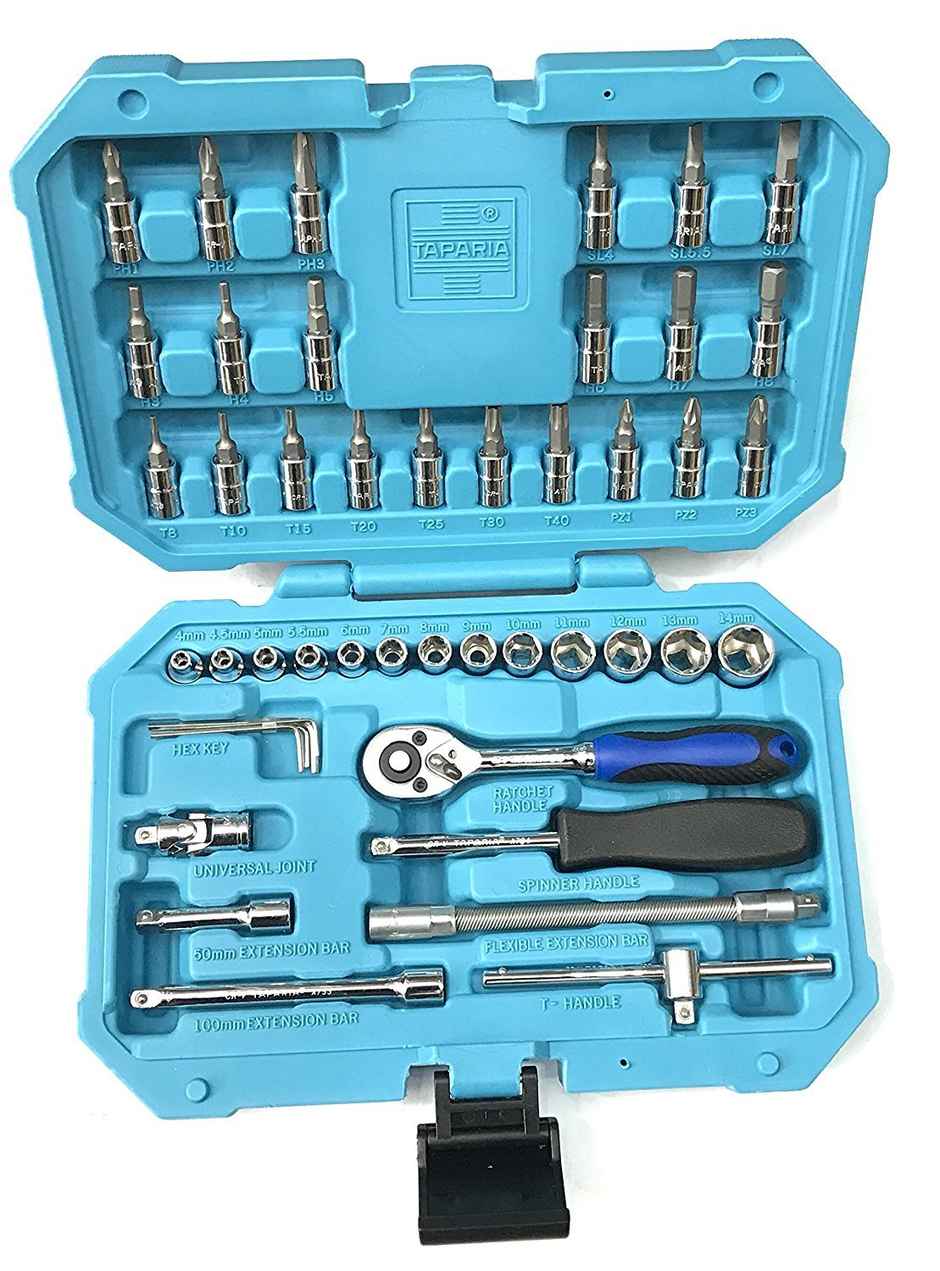 Taparia SA46 1/4" Sq Dr 46pc SMALL Socket Set (Pack of 46)