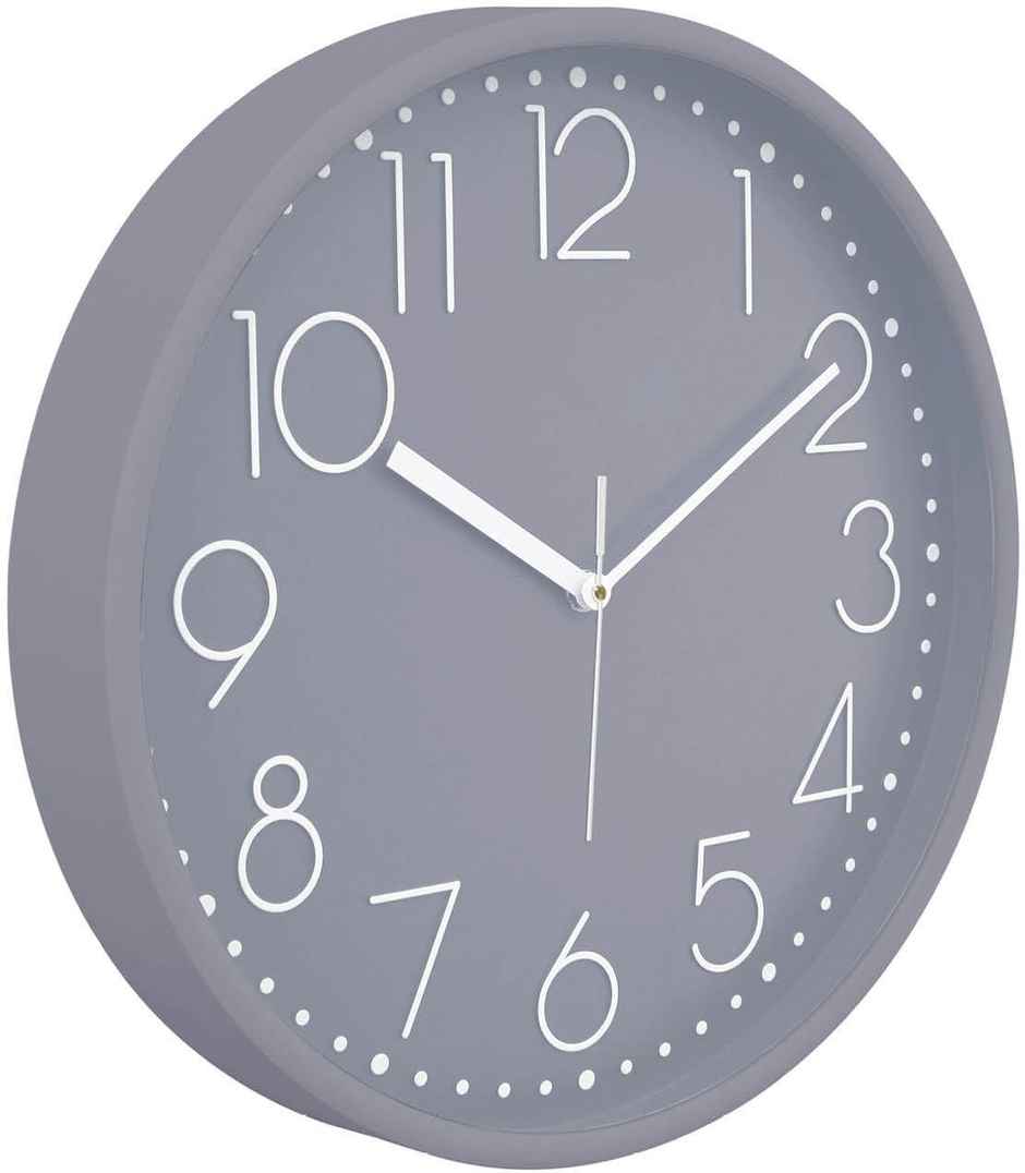 Bosco Modern Silent Grey Dial and Frame 30 CM Round Wall Clock BWC 1804