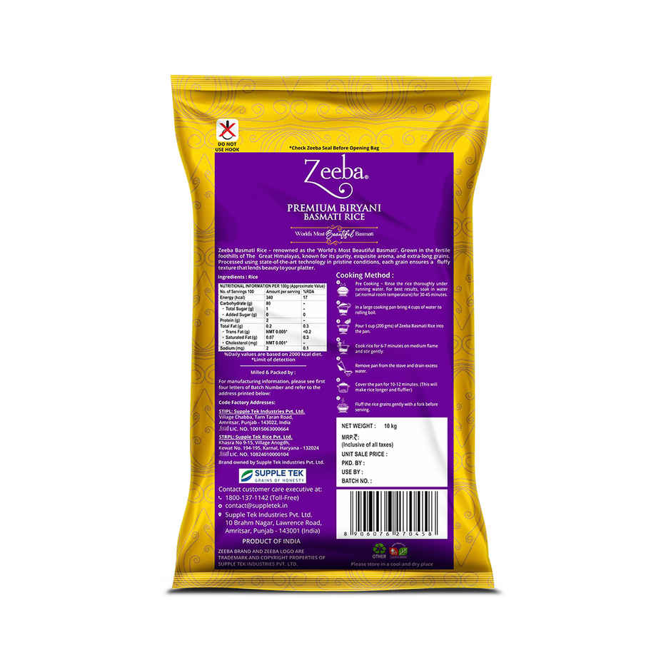 Zeeba Premium Biryani Basmati Rice