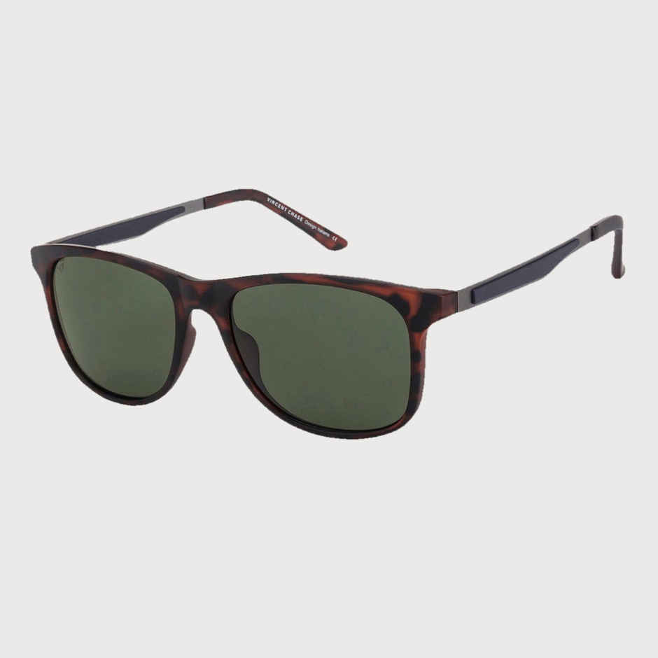 Vincent Chase By Lenskart Unisex Polycarbonate Wayfarer Sunglasses | Black and Brown - L