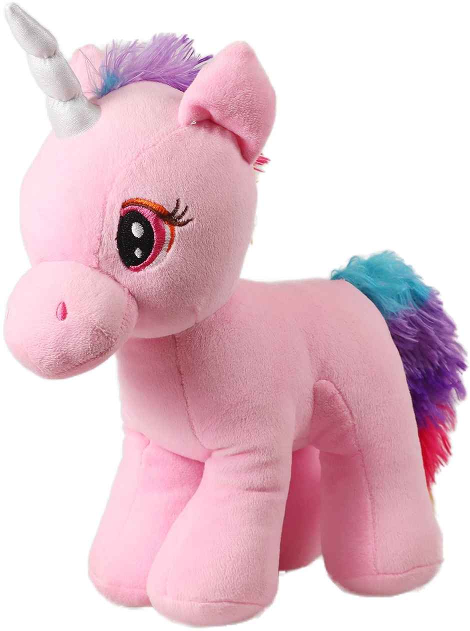 Mirada 29Cm Standing Unicorn With Glitter Horn - Pink