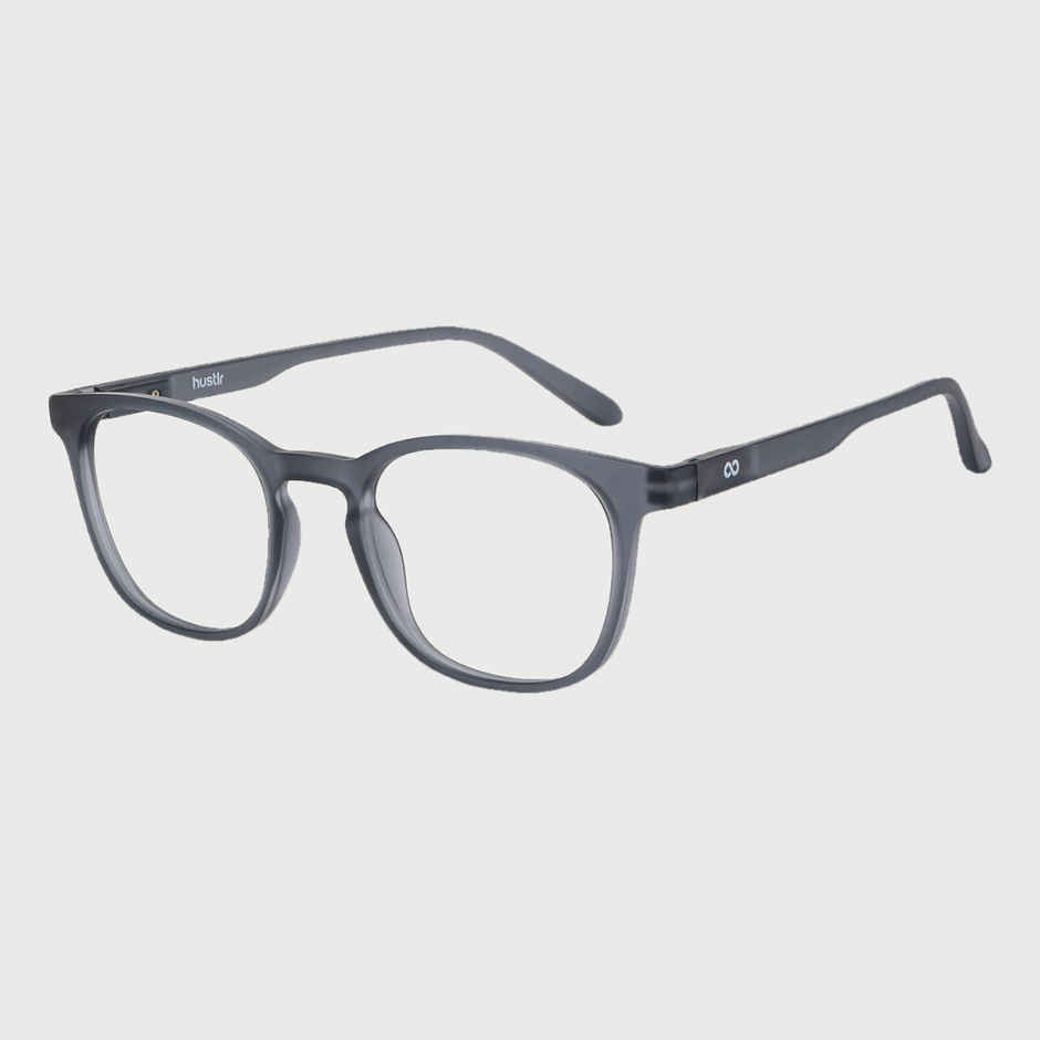 Lenskart Hustlr Unisex Solid Plastic Computer Glasses | Grey - L