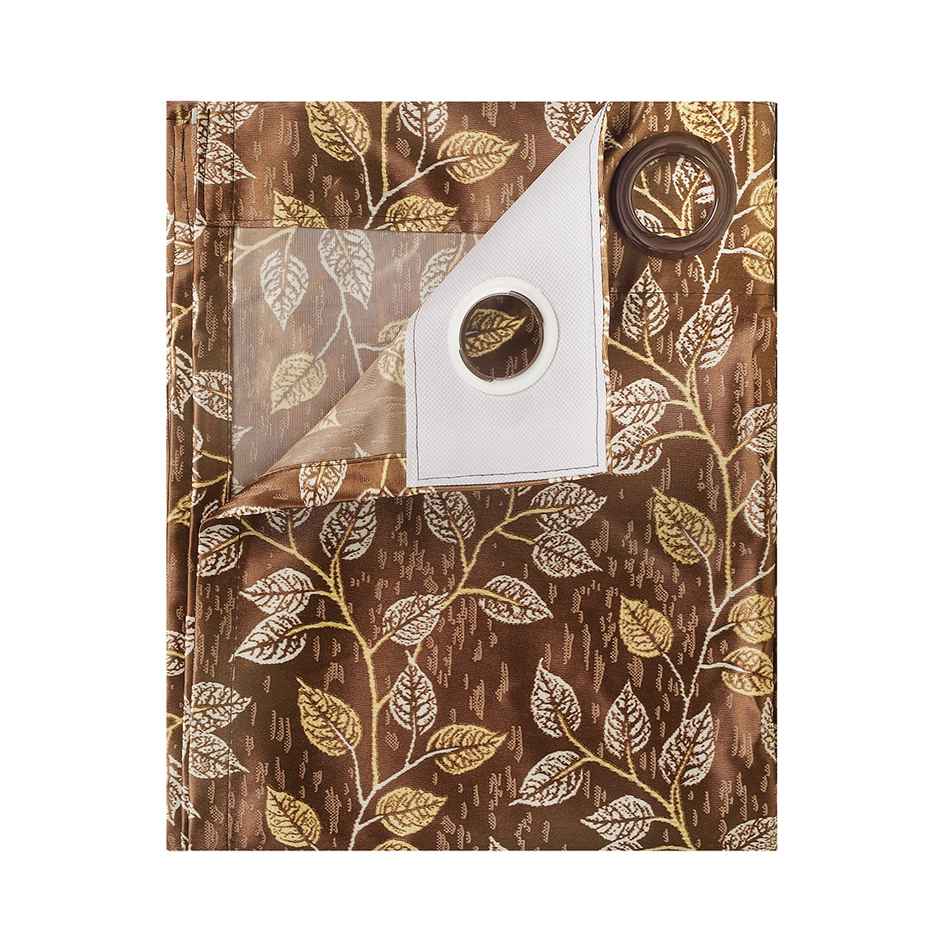 Antzco Light Brown Printed Door Curtain 7 ft x 4 ft | Pack of 2 | DC08