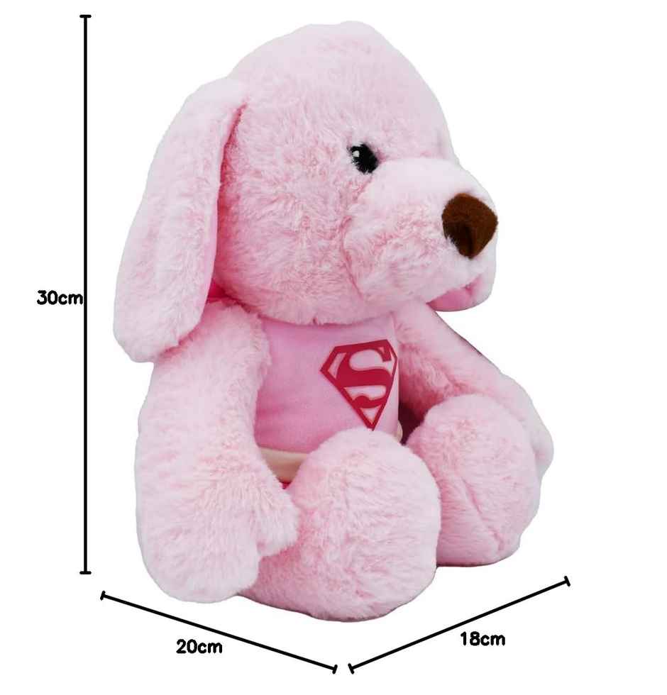 Mirada 30Cm Supergirl Bear Pink