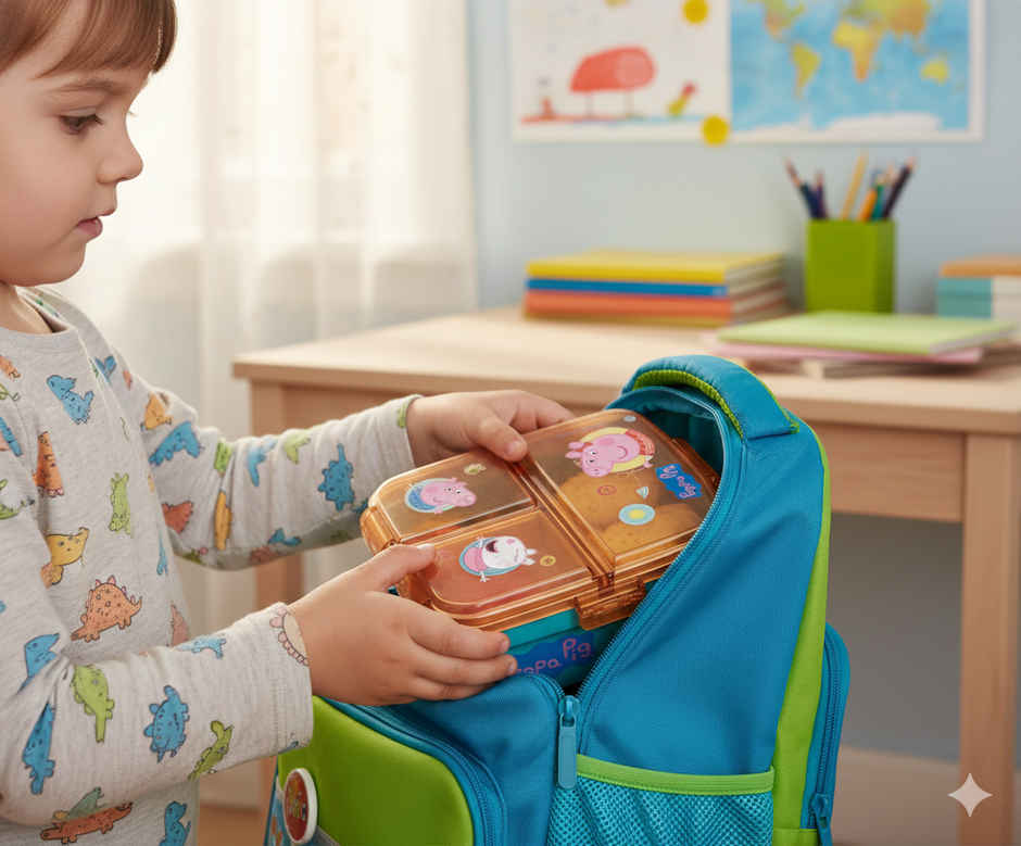 Striders Multi Compartment Rectangular Sandwich Box Peppa Pig Kindness Counts | XL