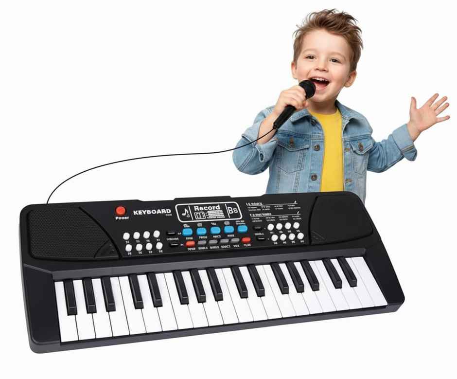 Chigy Wooh 37-Key Kids Piano Keyboard with Microphone & Recording Feature | Electronic Musical Toy