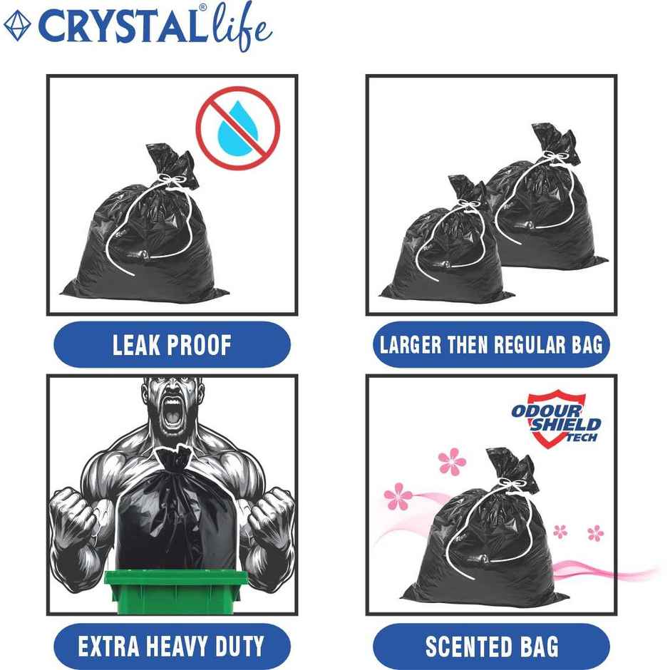 Crystal Life Premium Garbage Bag XL Black